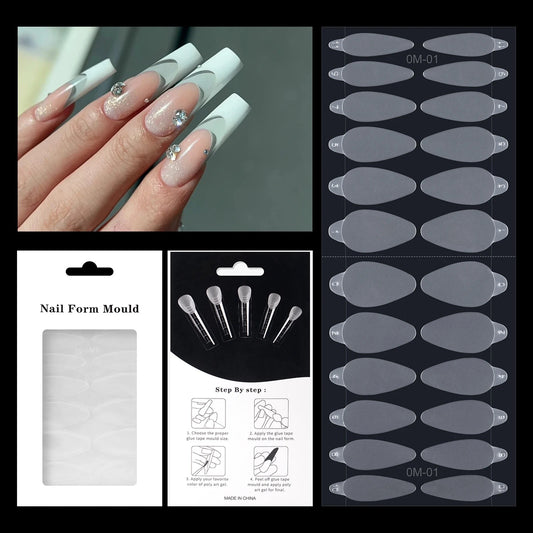 STICKERS #1 (silicone) for Nail Forms , 24pc