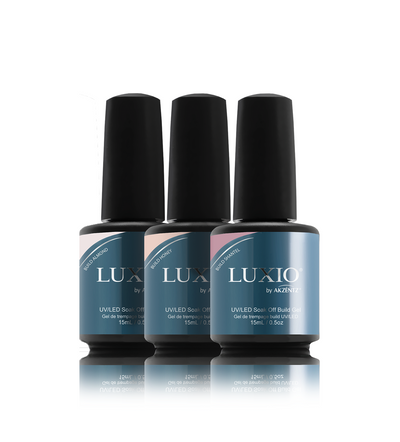 LUXIO by AKZENTZ - (New!) 3 FULL SIZE (15ml) TINTED BUILD STUDIO N°10 COLLECTION!