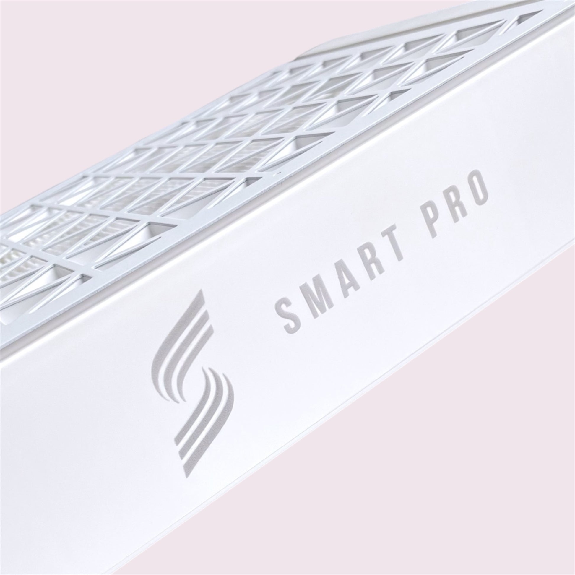 Side view of SMART PRO AIR Table-Top Nail Dust Collector, highlighting its sleek design.