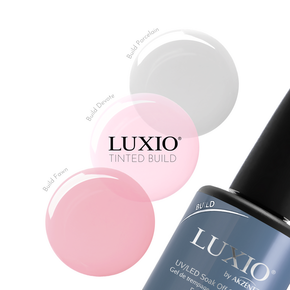 LUXIO by AKZENTZ - 3 FULL SIZE (15ml) TINTED BUILD STUDIO N°9 COLLECTION!