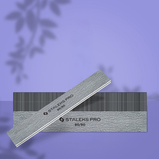 STALEKS Straight wide mineral nail file 80/80 grit (25 pcs)