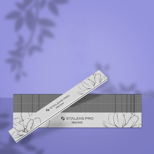 STALEKS Straight mineral nail file EXPERT 20 180/240 grit (25 pcs)