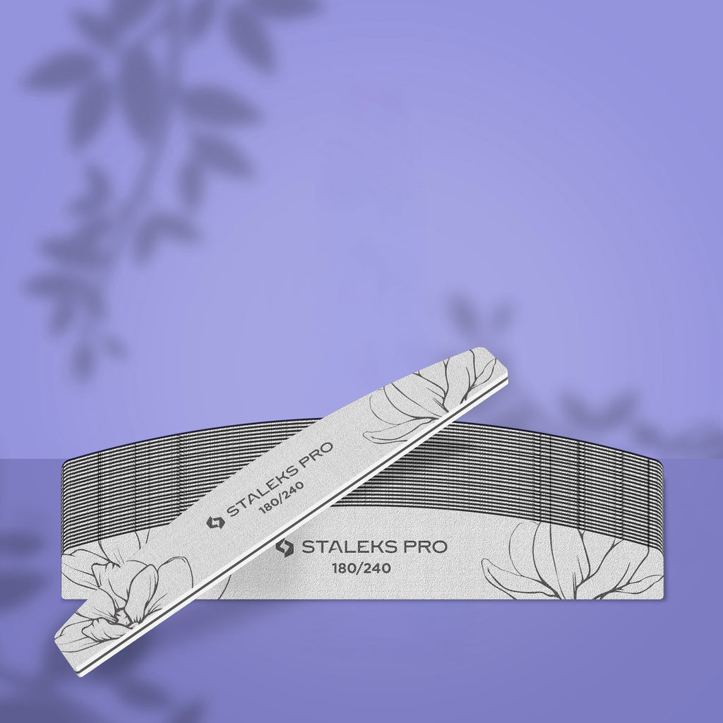 STALEKS Crescent mineral nail file EXPERT 40 180/240 grit (25 pcs)