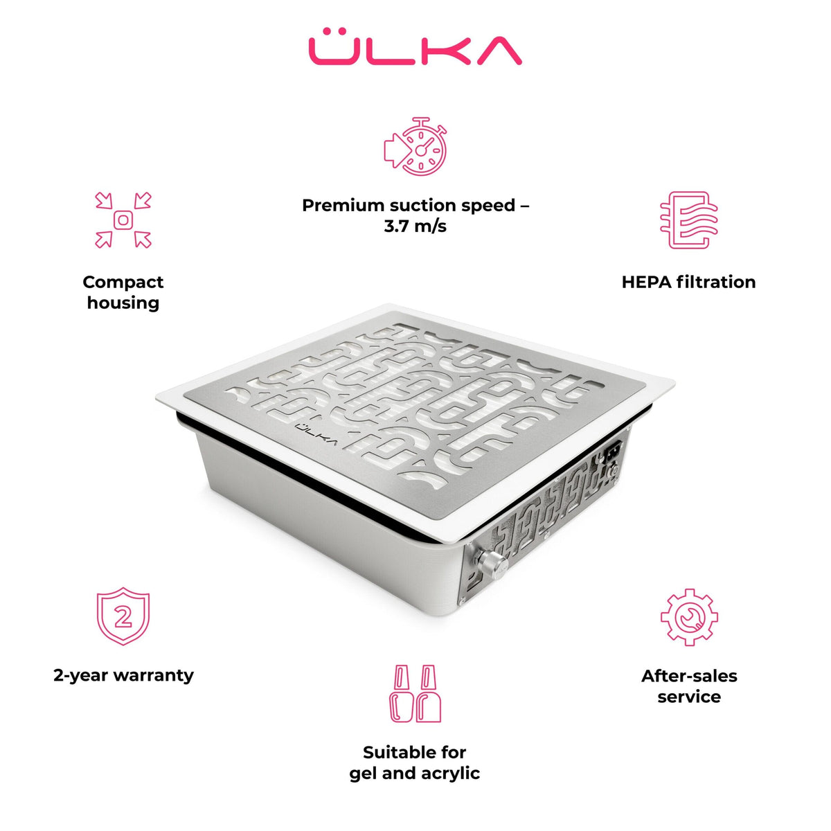 (New 2026!) Nail Dust Vacuum Collector ULKA AERO (Built-In)