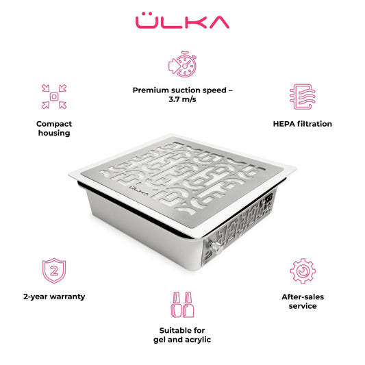 (New 2026!) Nail Dust Vacuum Collector ULKA AERO (Built-In)