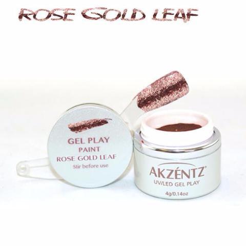 AKZENTZ GEL PLAY - GLITZ ROSE GOLD LEAF
