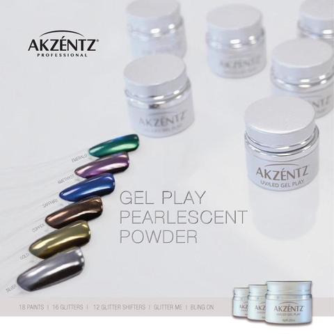 AKZENTZ GEL PLAY Pearlescent Powder- SILVER