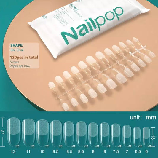 Gel tips, 120 pc set, oval