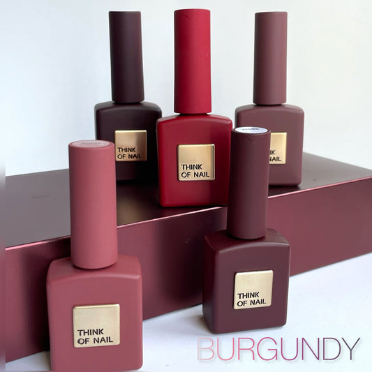 THINK OF NAIL Full Set (5 x 10ml) THINK OF BURGUNDY COLLECTION