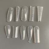 Dual Nail Forms #3 Clear, 10 different shapes. Total quantity in the package -120pc, for acrygel, polygel