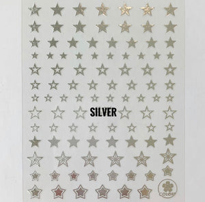 Nail stickers Silver Stars