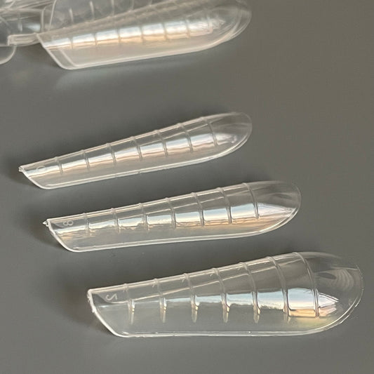 Nail Forms #10 pointy clear for acrygel, polygel, 100pc