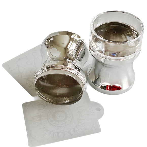 Clear Stamp Kit, silver color, 1 pc
