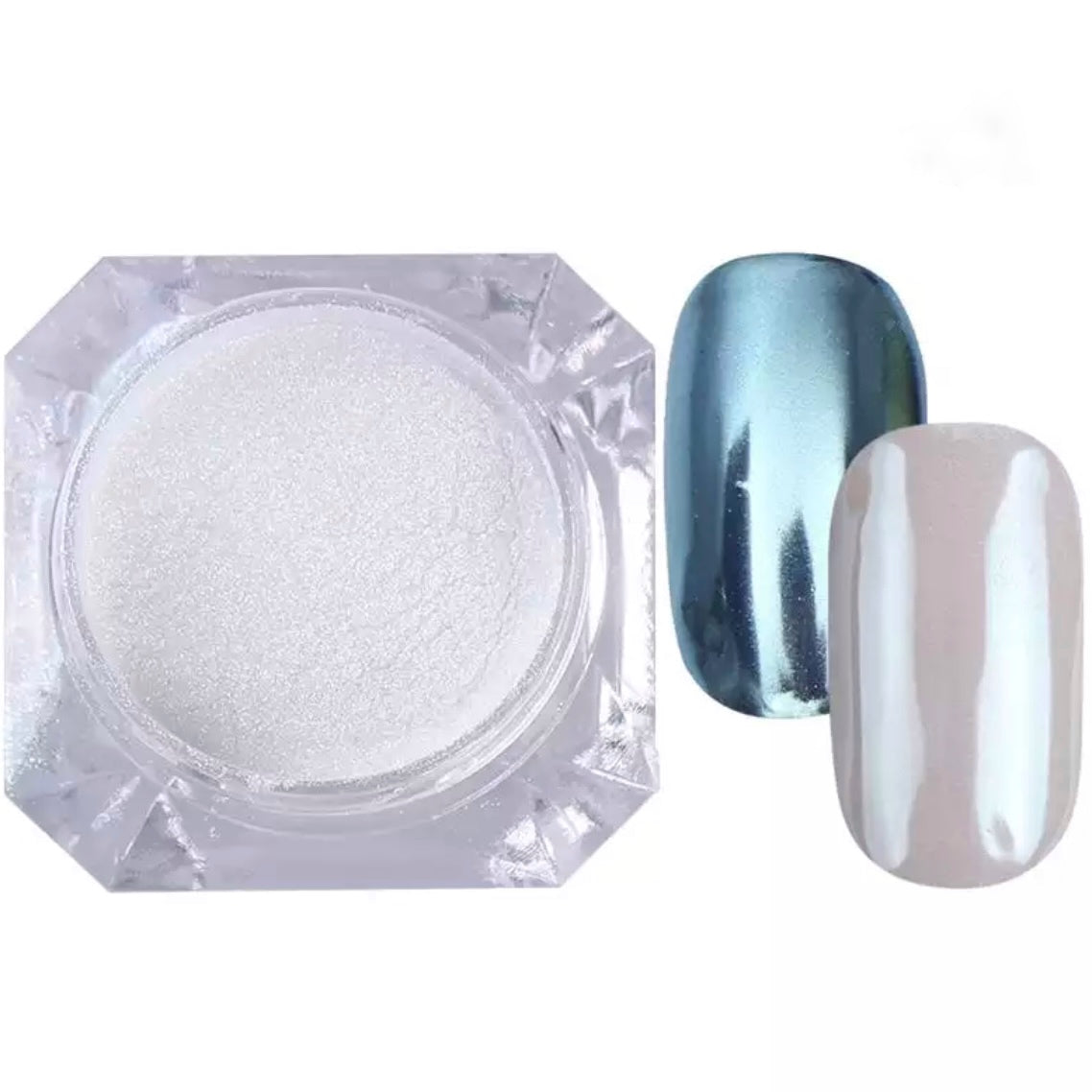 Nail Powder Pearl - Cold Silver Tint