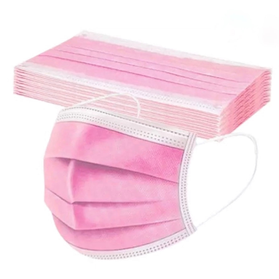 Dust Mask, disposable, 50 pc, pink