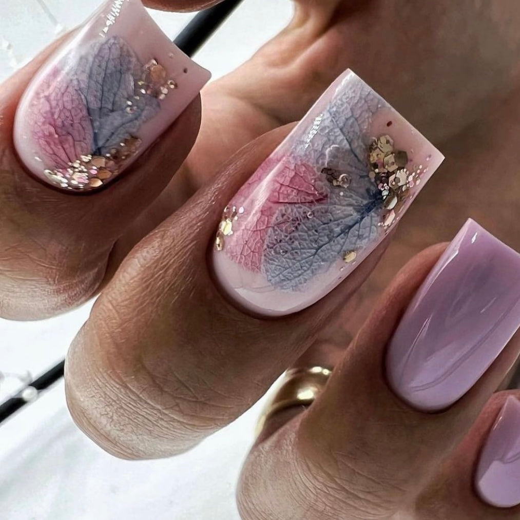 Dried flowers for nail design, 12 colors (Large)