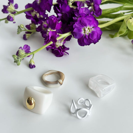 Rings set for nail photos, 4pc