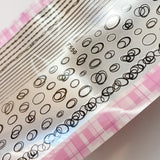 Nail stickers "Rings" (Black F550)