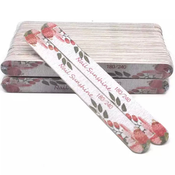 Nail File, wood 180/240 grit  (1pc)