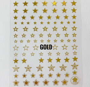 Nail stickers Gold Stars