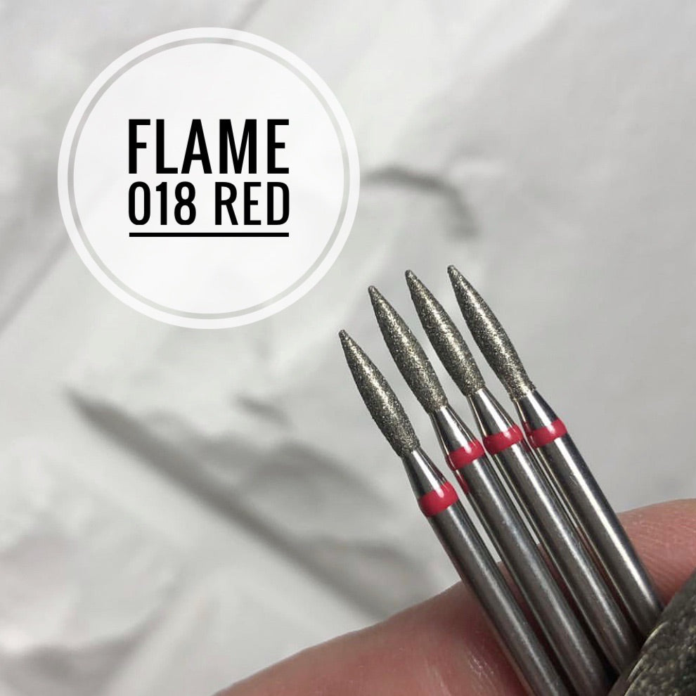 Nail Bit Flame 018 Red (1pc. Kazan)