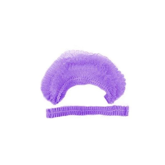 Disposable protective hair caps, 25pc, PURPLE