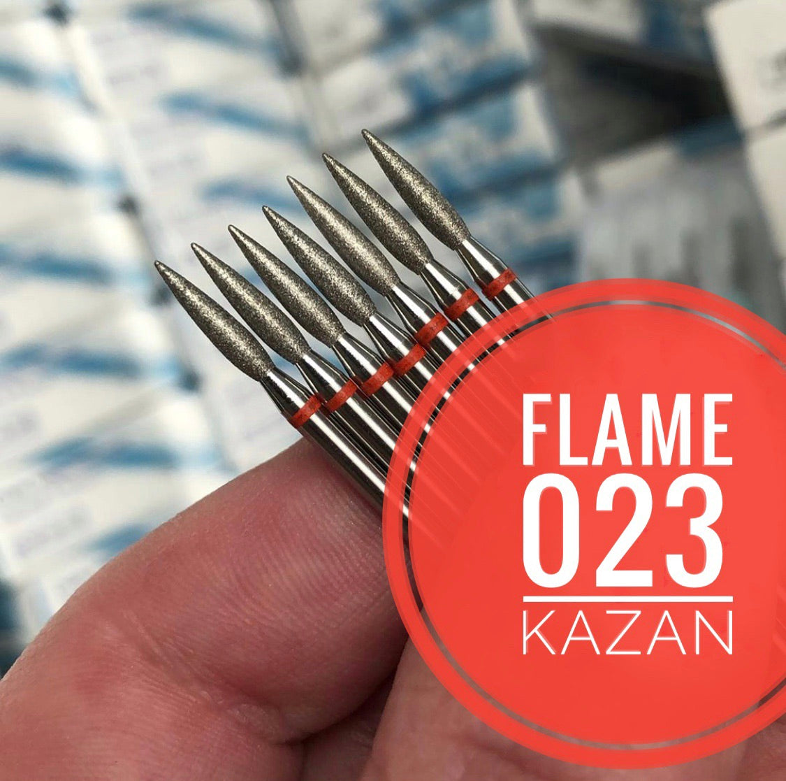 Nail Bit Flame 023 Red (Kazan)