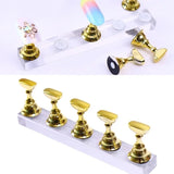 Nail Stand for 5 tips, GOLD or WHITE