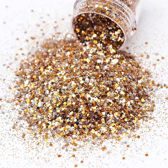 Glitter for  nail, gold and silver