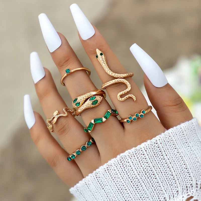 Rings set for nail photos, 7pc