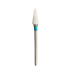 Ceramic Nail Bit for Removal Cone, Green +Blue, Right handed for hard gel/acrylic