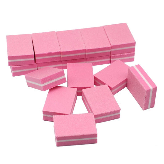 Buffs for nails, small (50pc), pink