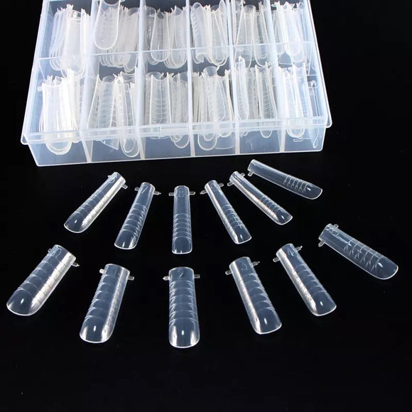 Nail Forms #6 clear for acrygel, polygel, 12pc