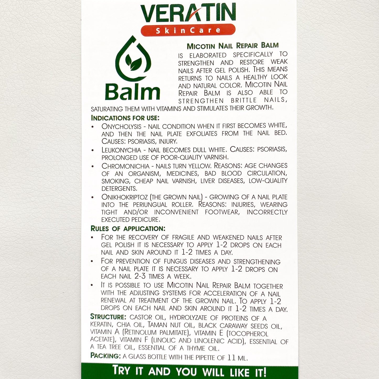 Micotin Veratin Balm, 15ml or 35ml