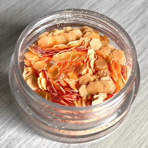 Glitter for  nail, orange