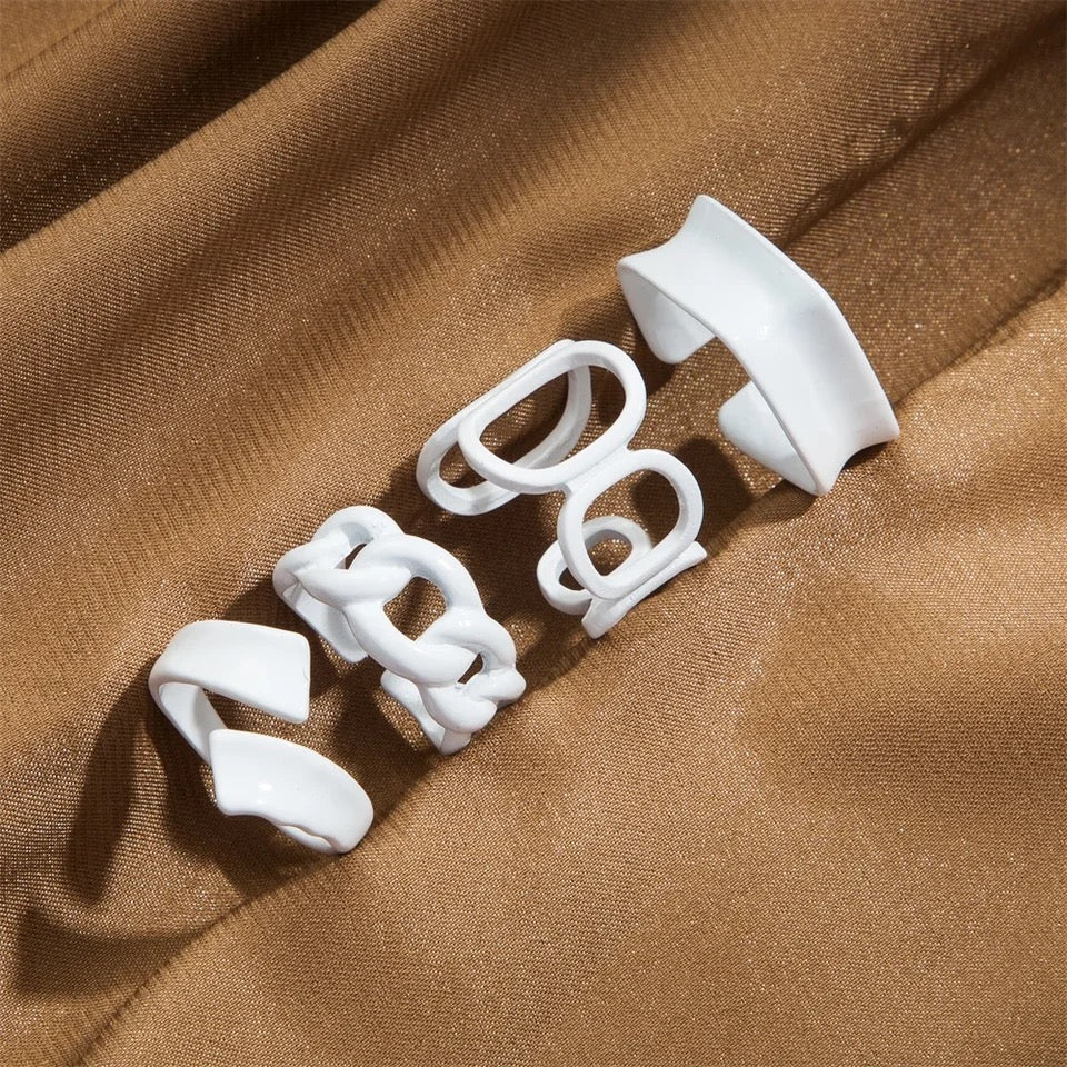 Rings set for nail photos, 4pc