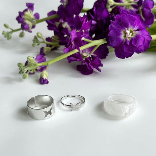 Rings set for nail photos, 3pc