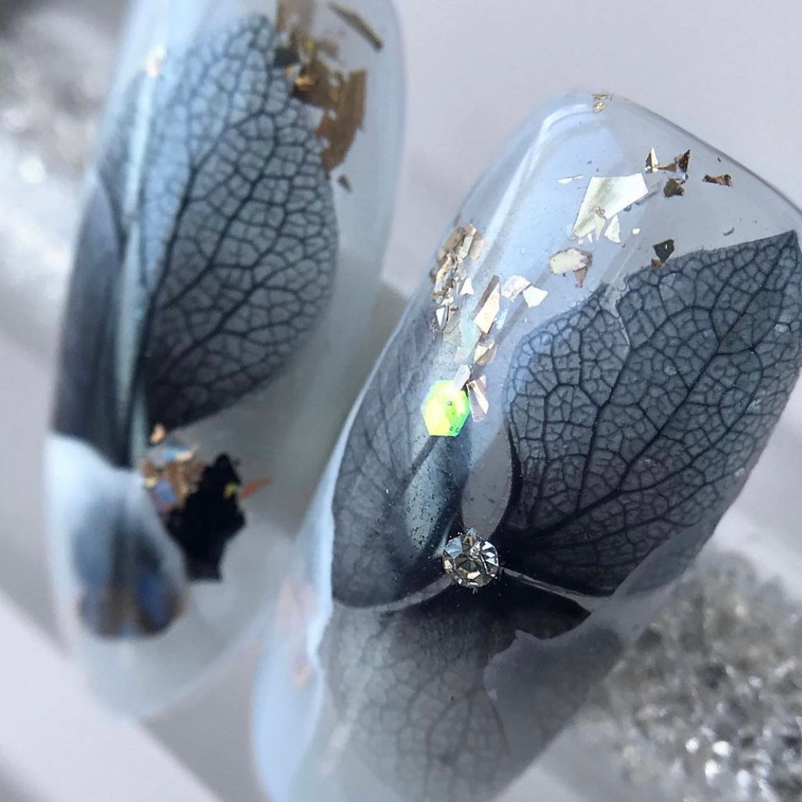 Dried flowers for nail design, 12 colors (Large)