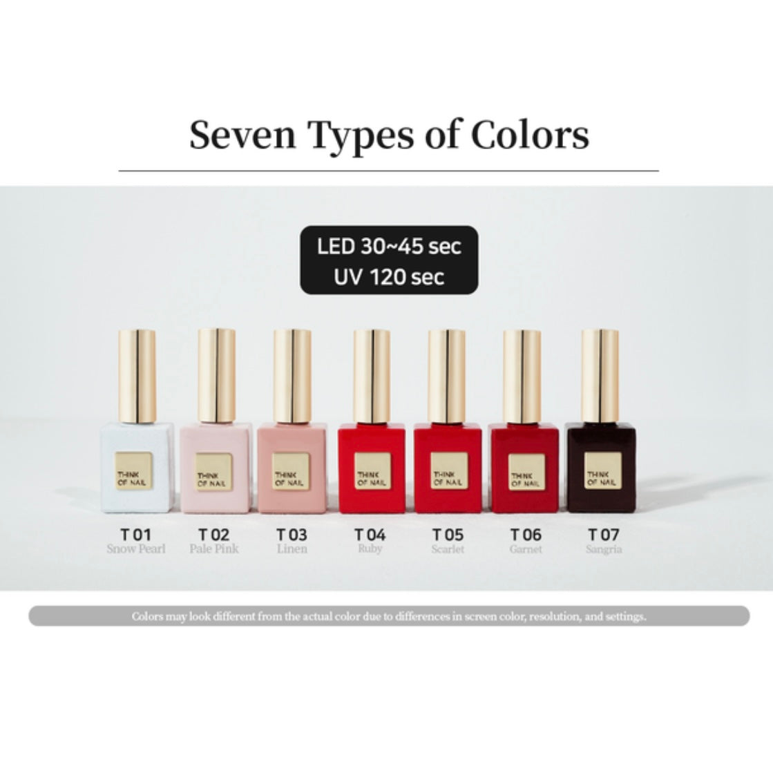 THINK OF NAIL Full Set (7x 8ml) LIFETIME COLLECTION (10ml)