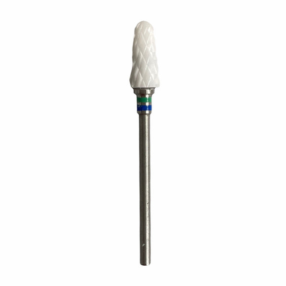 Ceramic Nail Bit for Removal Cone, Green +Blue, Right handed for hard gel/acrylic