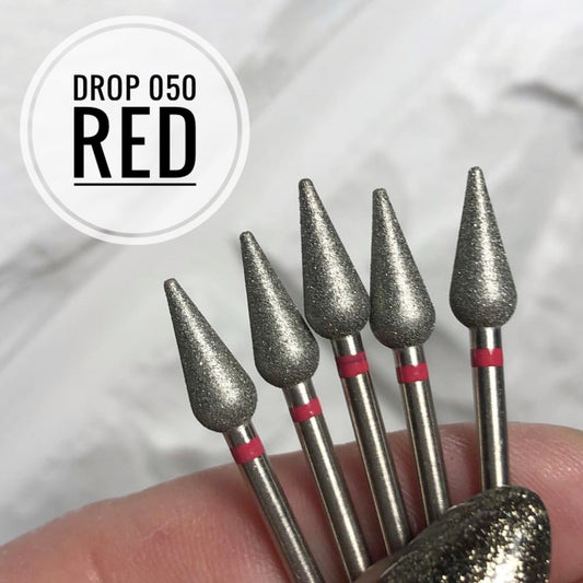 Nail Bit "Drop", 050 Red (1pc. Belarus)