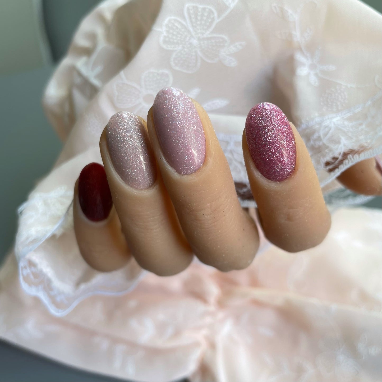 Fake sleeve for nail photos, 2pc.