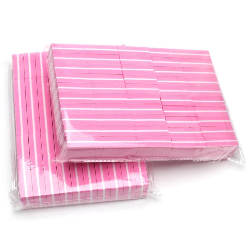 Buffs for nails, small (50pc), pink