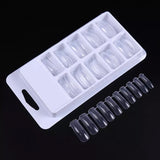 Dual Nail Forms #1 "Square" clear for acrygel, polygel, 100pc
