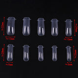 Dual Nail Forms #1 "Square" clear for acrygel, polygel, 100pc