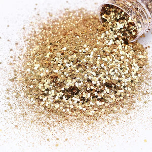 Glitter for  nail, gold