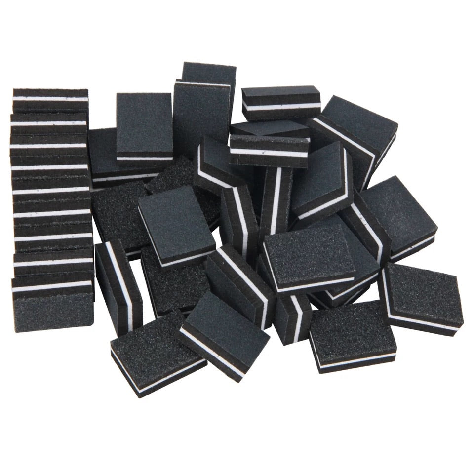 Buffs for nails, small, black (50pc)