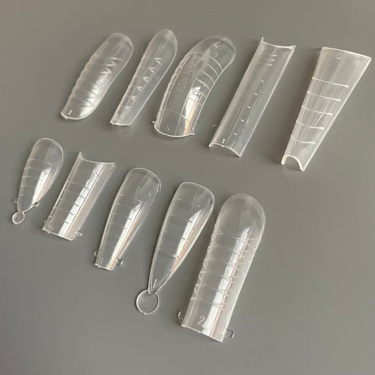 Dual Nail Forms #3 Clear, 10 different shapes. Total quantity in the package -120pc, for acrygel, polygel