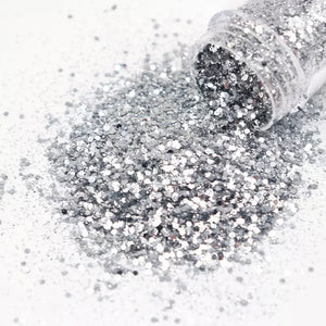 Glitter for  nail, silver