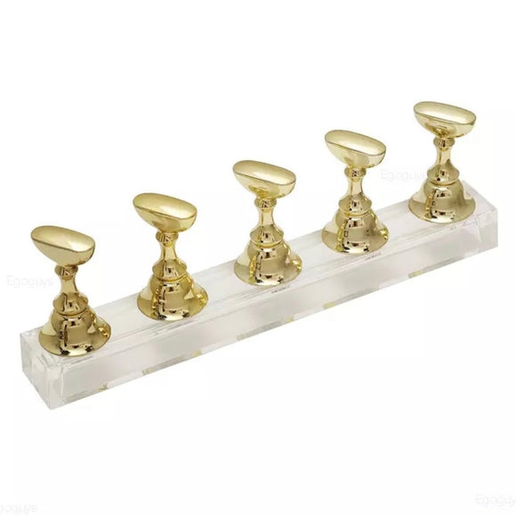 Nail Stand for 5 tips, GOLD or WHITE